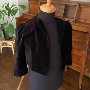 Horses Atelier black velvet cropped jacket